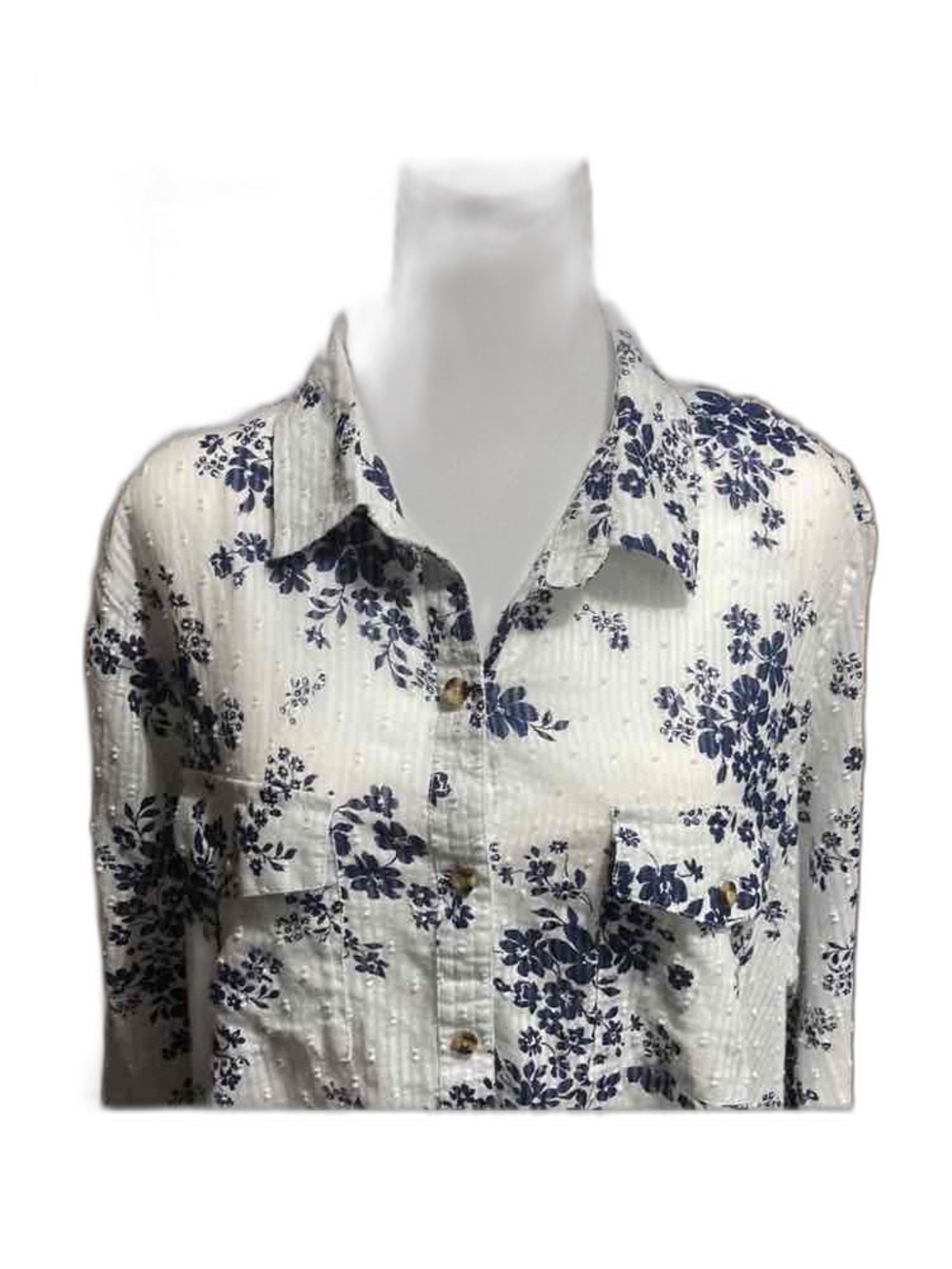 Eden & Olivia Blue Floral Blouse EXCELLENT CONDITION